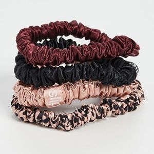 Slip silk scrunchies rose gold holiday bauble